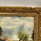 Huile par Lhopin ou Hopin signature à identifier femme vaches Barbizon fin XIXe