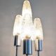 Four-light staircase lamp, France around 1970.