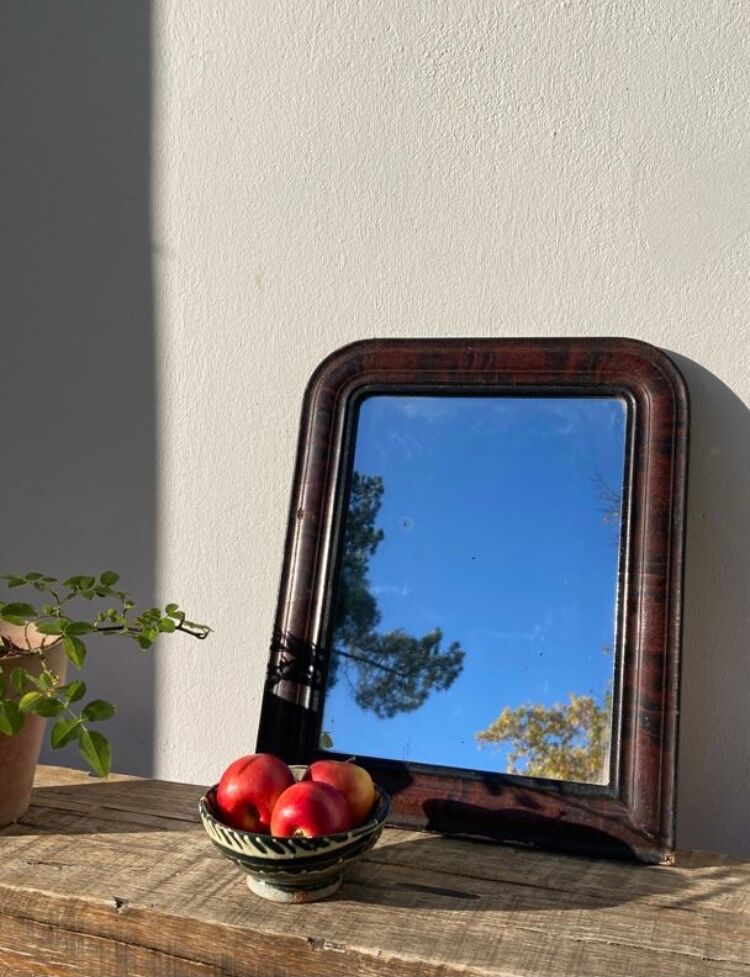 Louis Philippe mirror in old wood