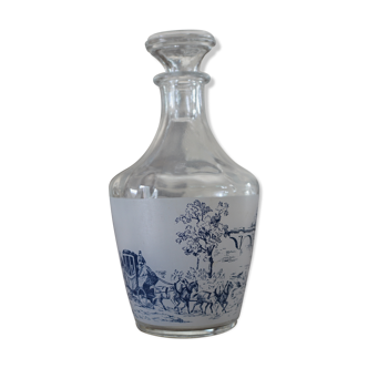 Carafe style toile de Jouy