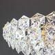 Impressive brass and crystal glass chandelier by Kinkeldey, Germany, 1970s.