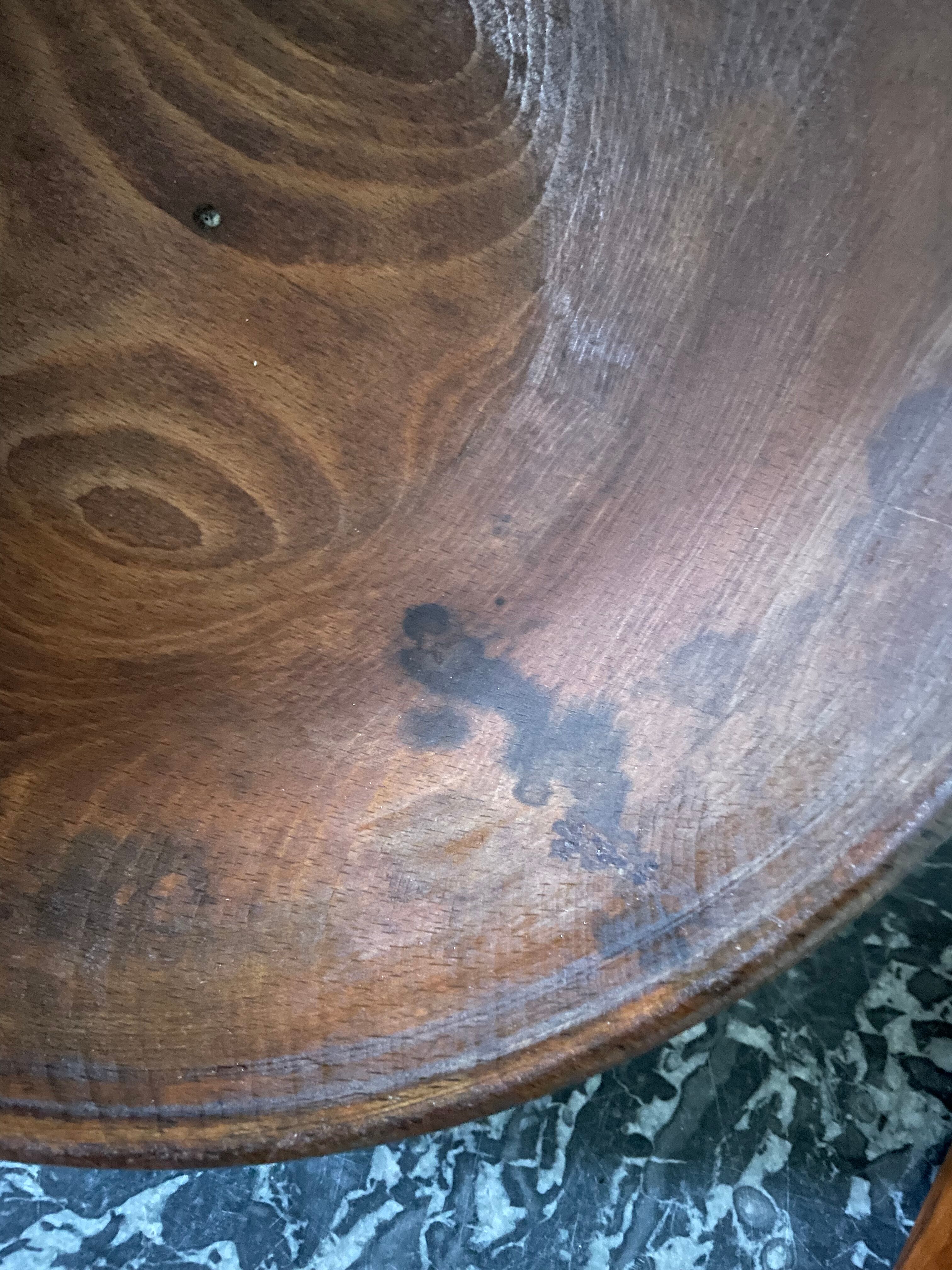 Raw wooden salad bowl