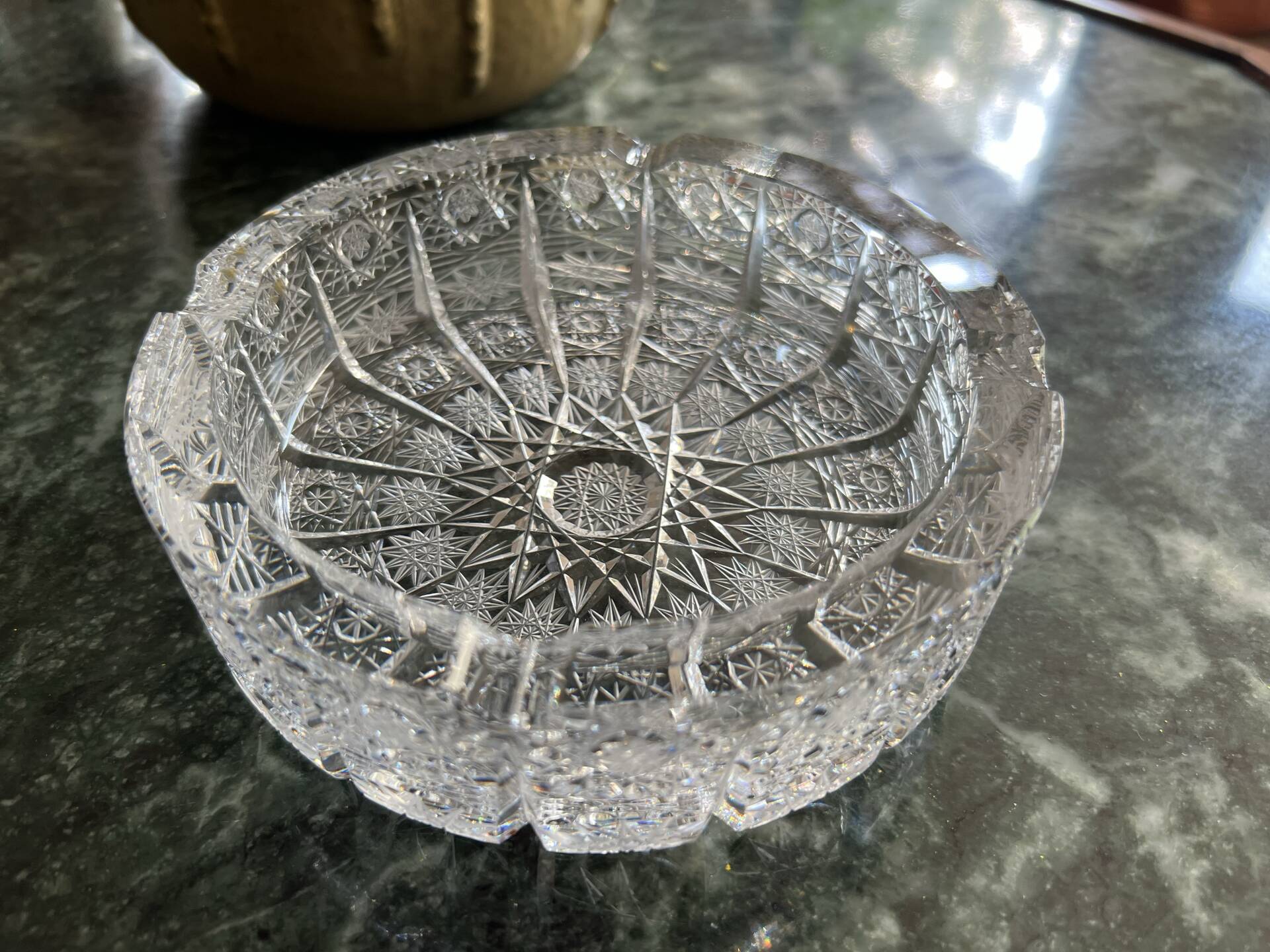 Ashtray, crystal catch-all from Bohemia
