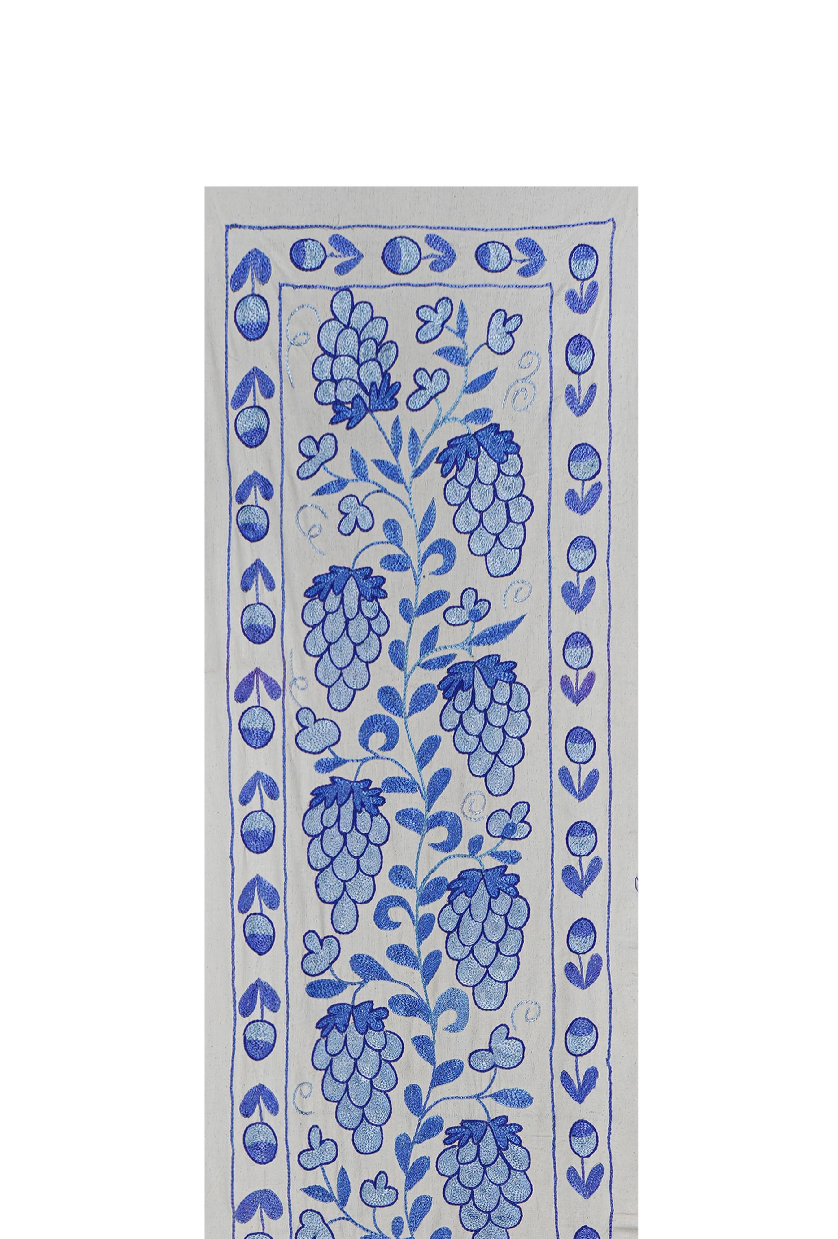 Hand-knotted rug, vintage Turkish rug 43x178 cm