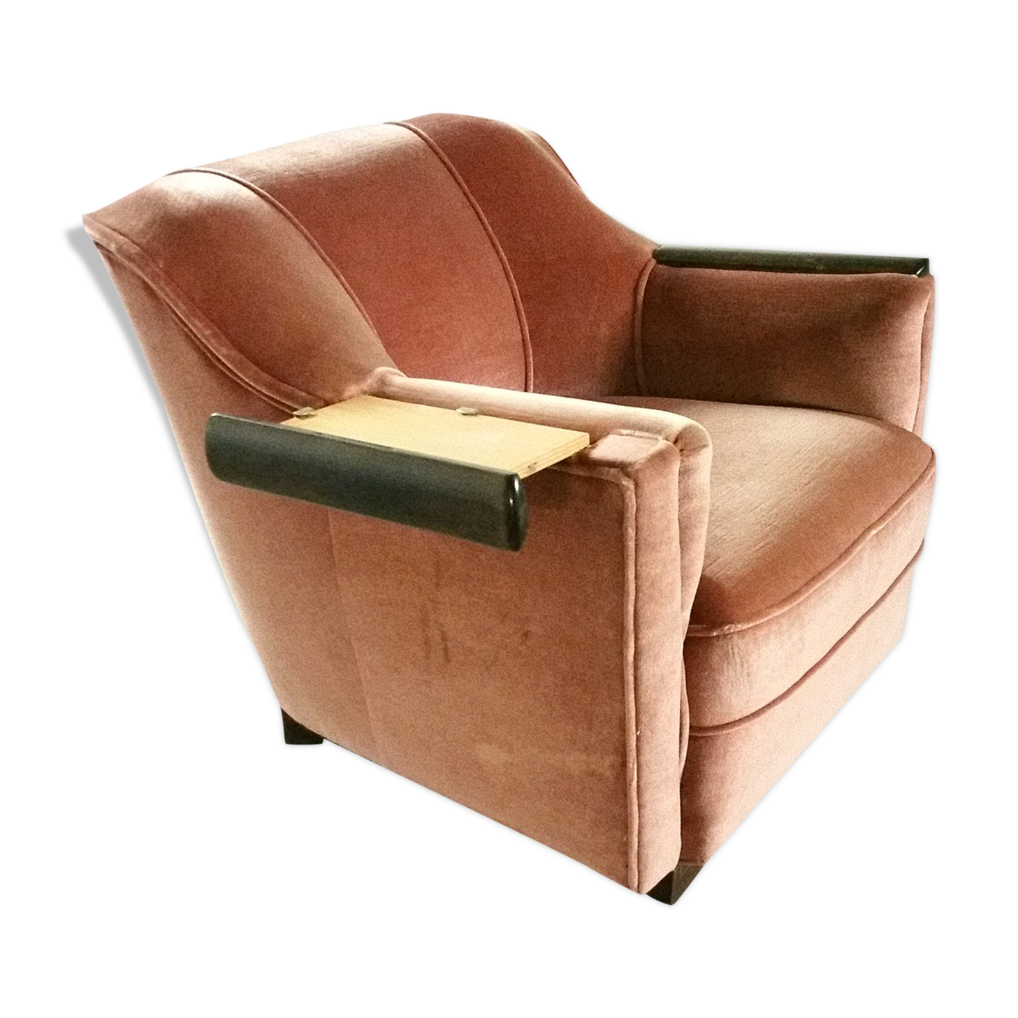 Armchair club art deco 30/40 years with tablet system