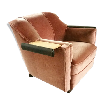 Fauteuil club art deco années 30/40 à système tablettes