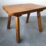 Brutalist coffee table in solid wood