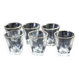 Ensemble 6 verres à liqueur avec filets dorés - Art Déco 1940 certifié