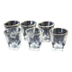 Set of 6 liqueur glasses with golden threads - Art Deco 1940 certified