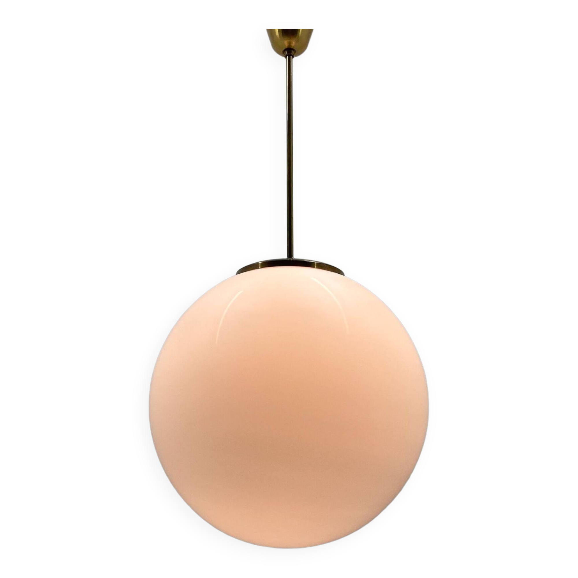 Large milk glass pendant light by kamenicky senov