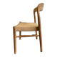 Chaise en bois massif avec assise tressée