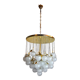 Chandelier waterfall Murano Mazzega, murano crystals " pommes ", Italy, 1970