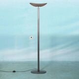 Vintage floor lamp by Artemide in glass, minimalist uplight from the 80s.