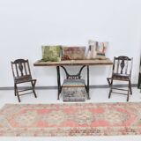 Tapis persan vintage rouge et beige 3 x 9, 98 x 285 cm SK 21187