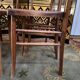 Suite of 10 bistro chairs in cannage