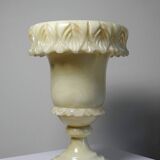 Large Medici alabaster/yellowish marble vase, Belle Époque style