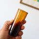 6 vintage amber shot glasses