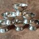 Lot de 6 coupes sur pied métal