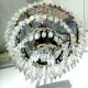 3-light bronze crystal ceiling light