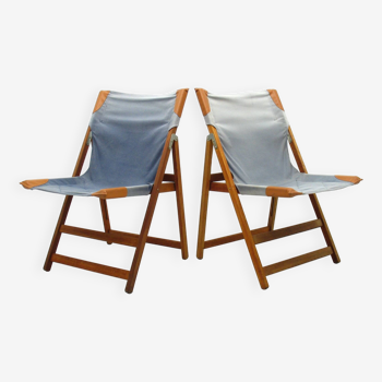 Vintage Folding Side Chairs, 1980s