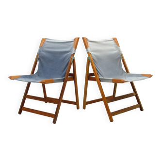 Vintage Folding Side Chairs, 1980s