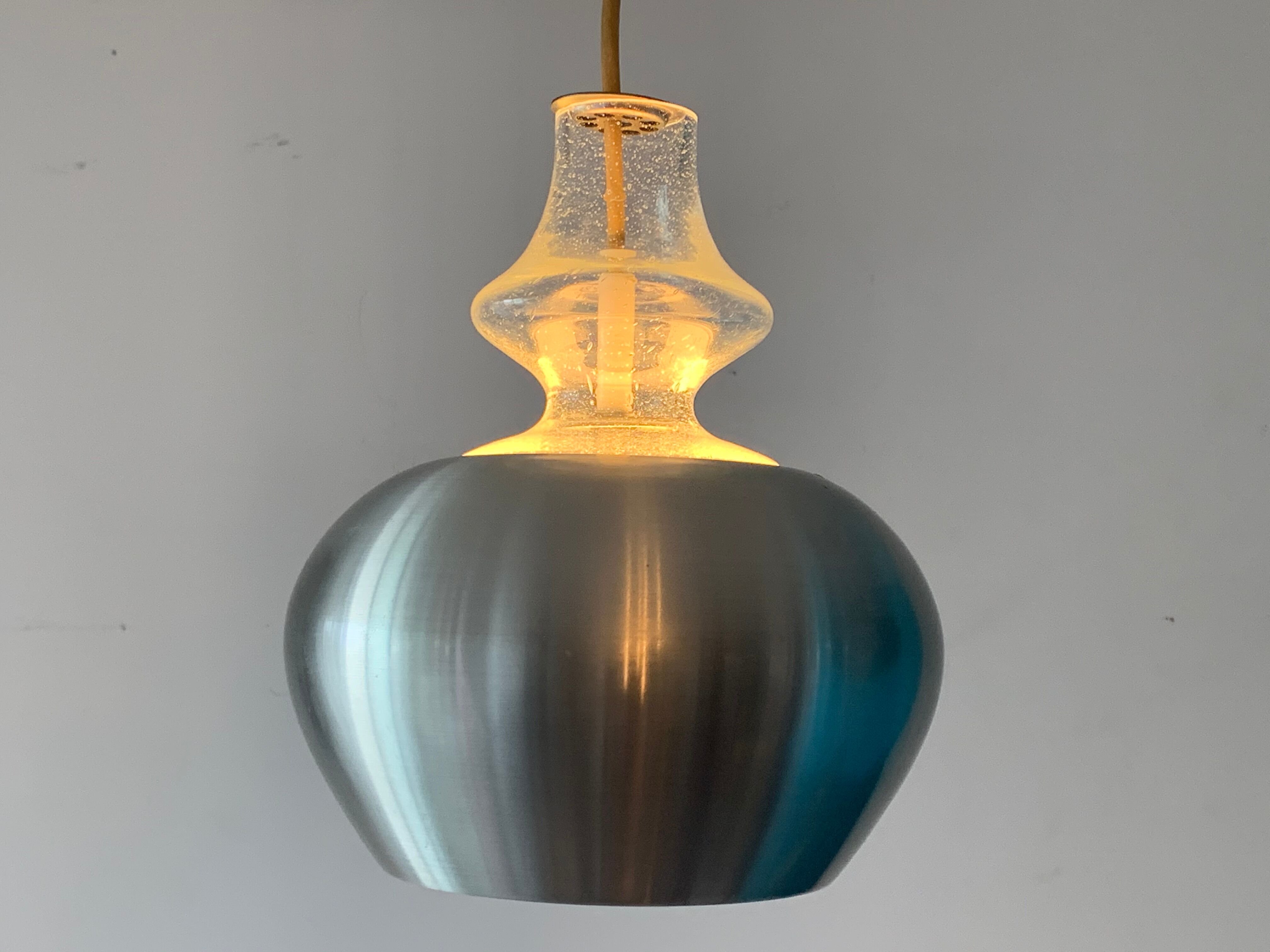 3 suspensions Raak Carthago aluminium and glass 1970