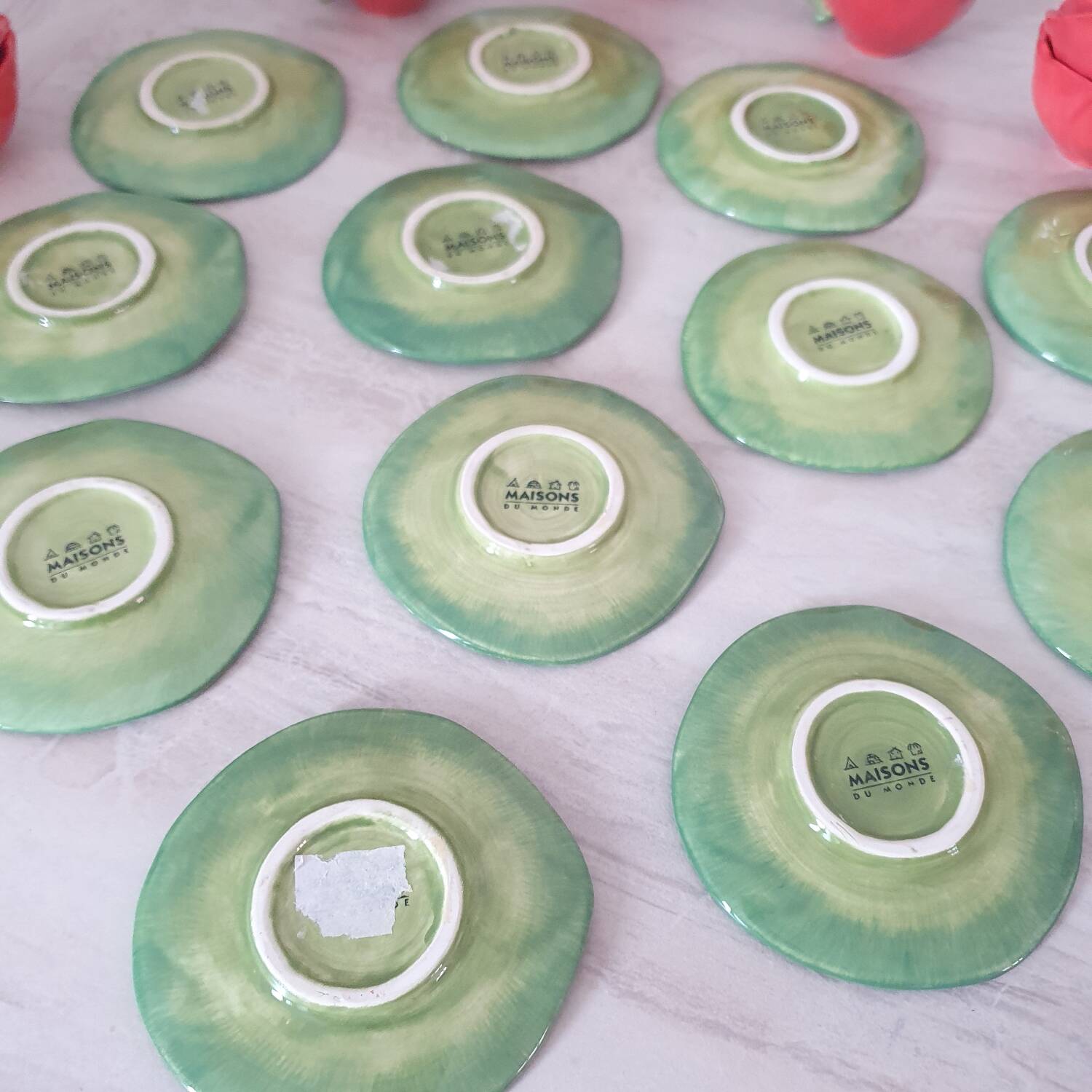 Barbotine flower coffee and tea service