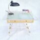 Bureau en verre acrylique et laiton par Charles Hollis Jones