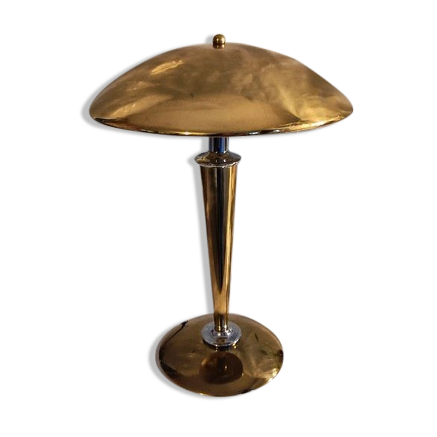 Mushroom lamp golden metal style liner