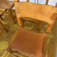 Set of 4 chairs Maison Regain in leather and solid elm.