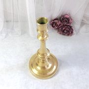19th century gilded copper torch candle holder