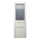 Old door from 1890 in solid wood with translucent glass at the top
