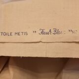Drap toile écrue metis fleur bleue