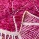 Tapis rose en laine fait main traditionnelle 250cmx150cm