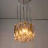 Suspension « Quadrifoglio » en verre de Murano par VeArt, années 1970