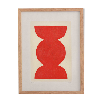 Painting 30x40cm - Romy red - signed Eawy