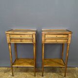 Directoire bedside table in cherry wood