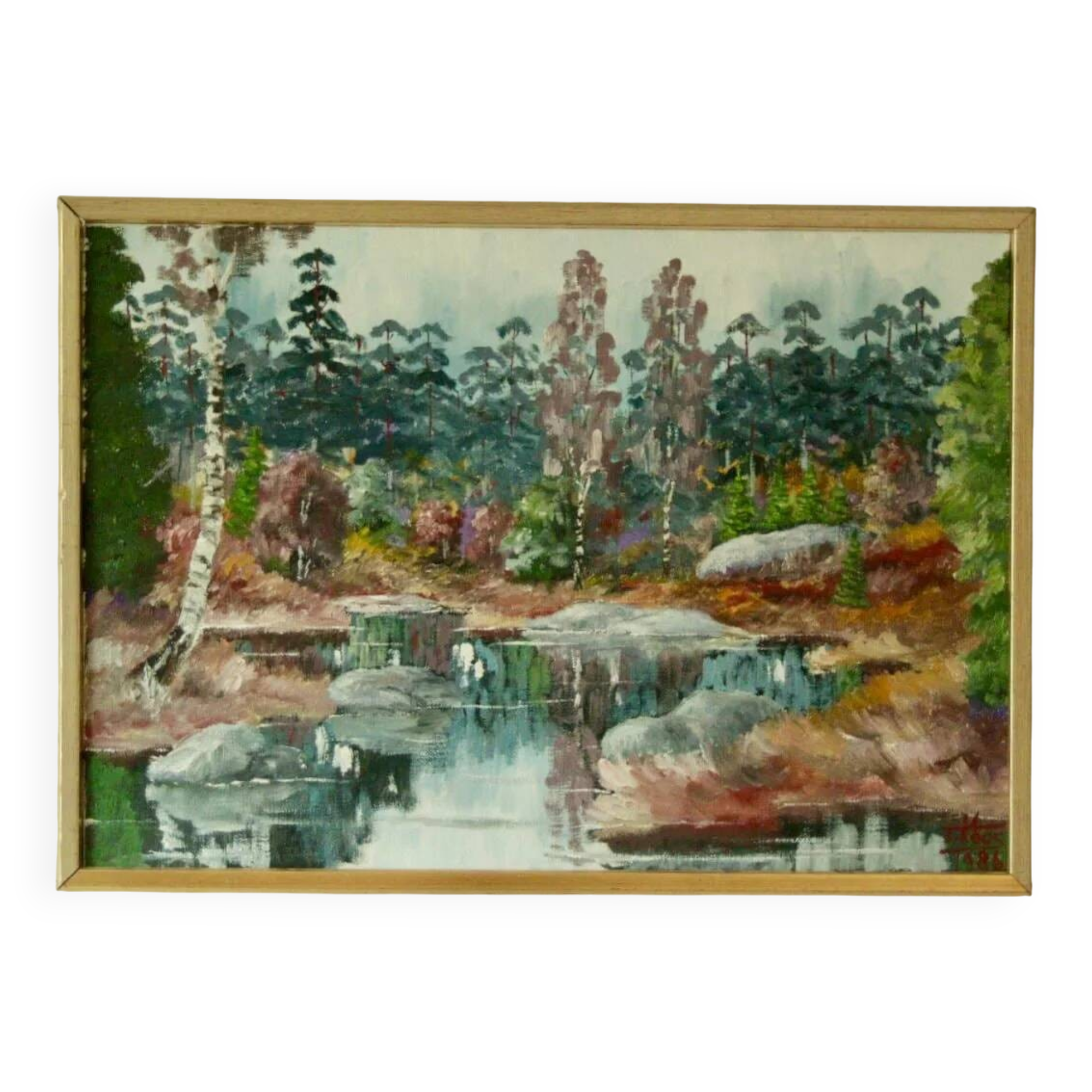 Autumn view over the lake by T Koos