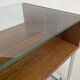 Table d'appoint vintage en palissandre verre chromé 1960 design
