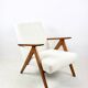 Vintage armchair B-310 VAR white structural boucle 1970s