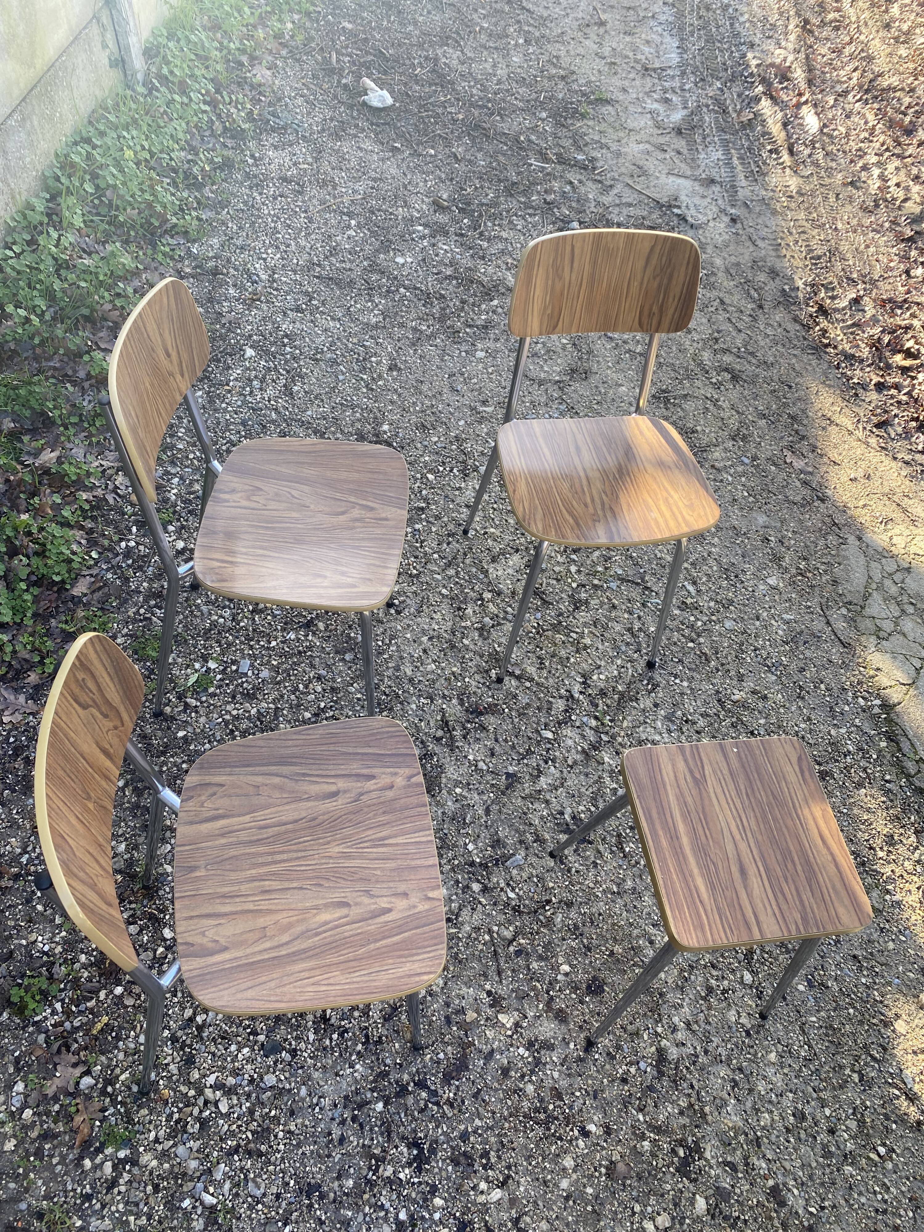 Formica chairs with stool