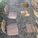 Formica chairs with stool
