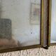 Miroir vintage 1900 triptyque barbier Art Nouveau doré - 21 x 48 cm