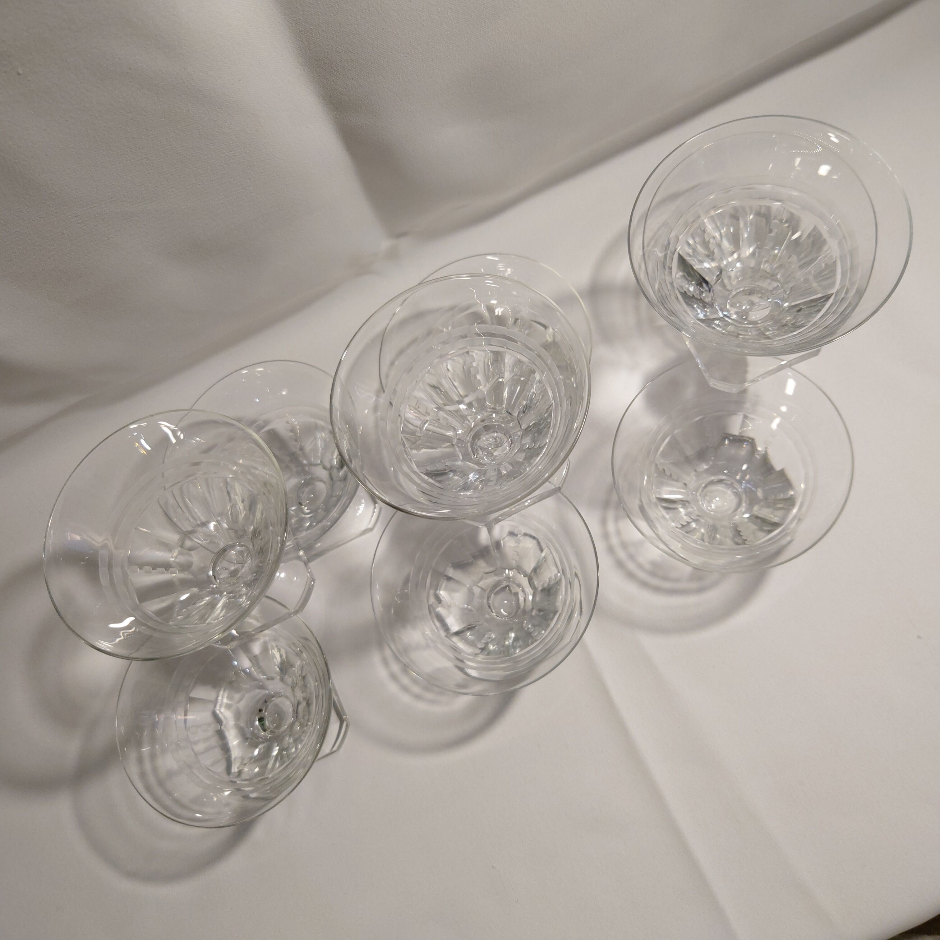 9 Portieux art deco champagne glasses