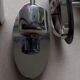 Pair of chromed metal and marbled glass tulip sconces Maison Paulmann