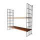 Wooden and metal wall shelf
