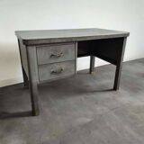 Vintage industrial steel desk/office with mint green top