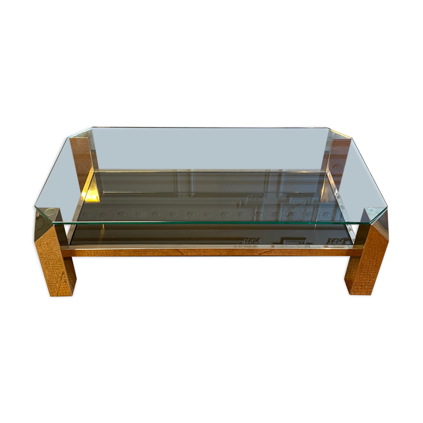 Belgo Chrom gold coffee table with 23 Carats fine gold