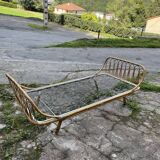 Lit corbeille en rotin