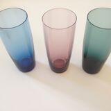 Suite of six colored glasses